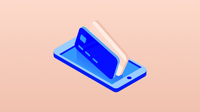 Student - phone with cards